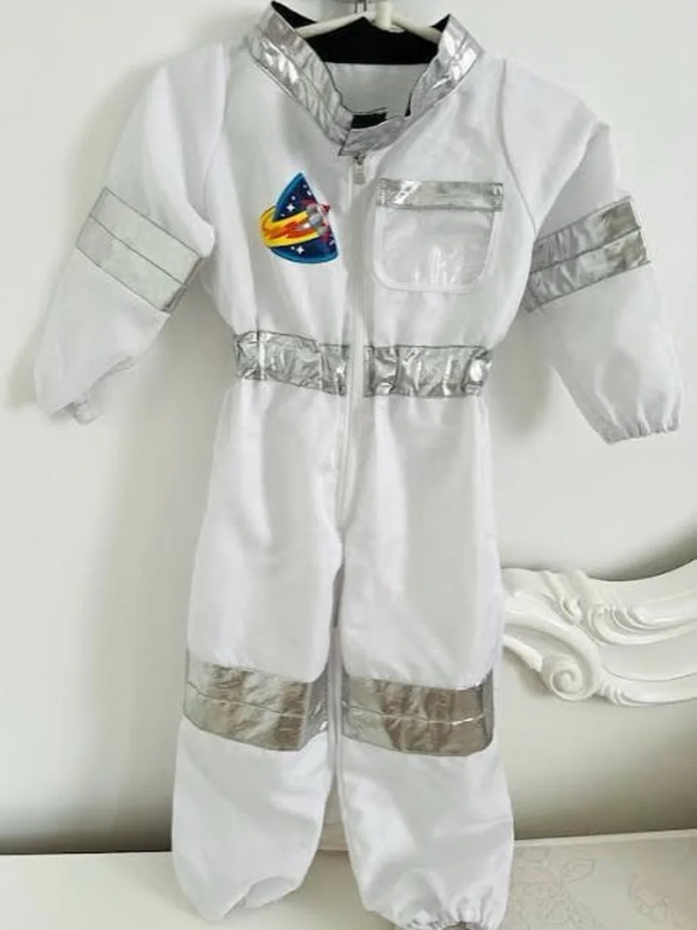 Melissa & Doug | Kids White and Silver Astronaut Costume - Space Flight Jumpsuit